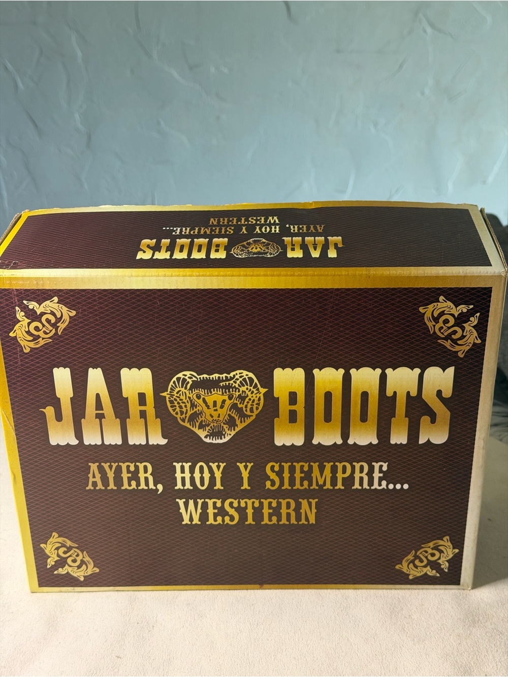 Boots Western Box Design - Brown & Gold